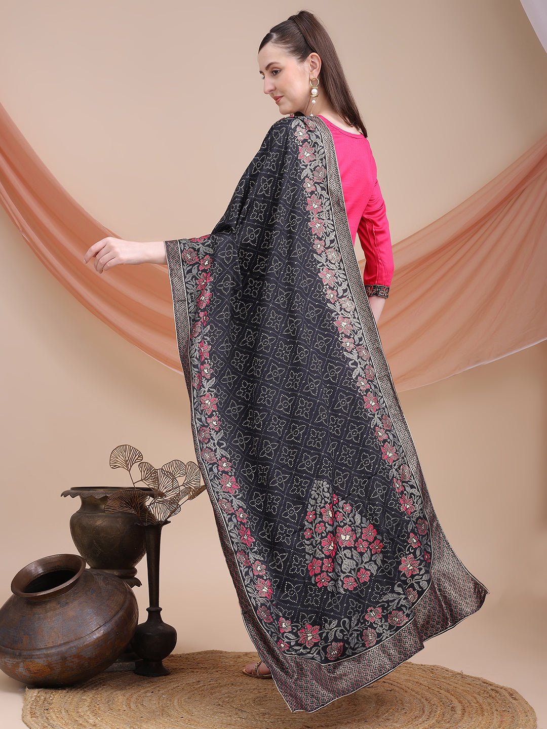 Pink Printed Cotton Kurta Set with Dupatta | Sitaram Designer Ethnic Wear for Women