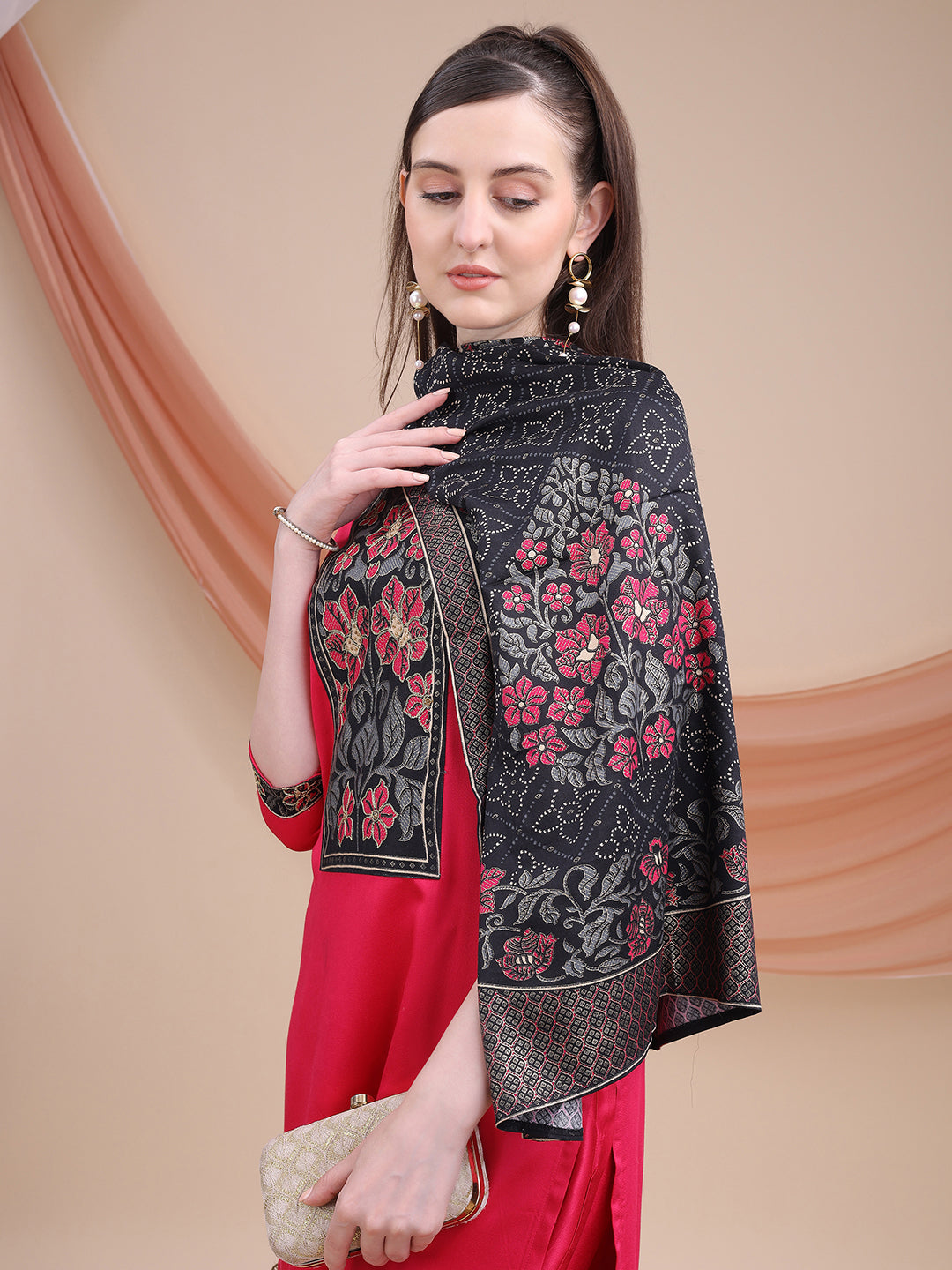 Pink Printed Cotton Kurta Set with Dupatta | Sitaram Designer Ethnic Wear for Women
