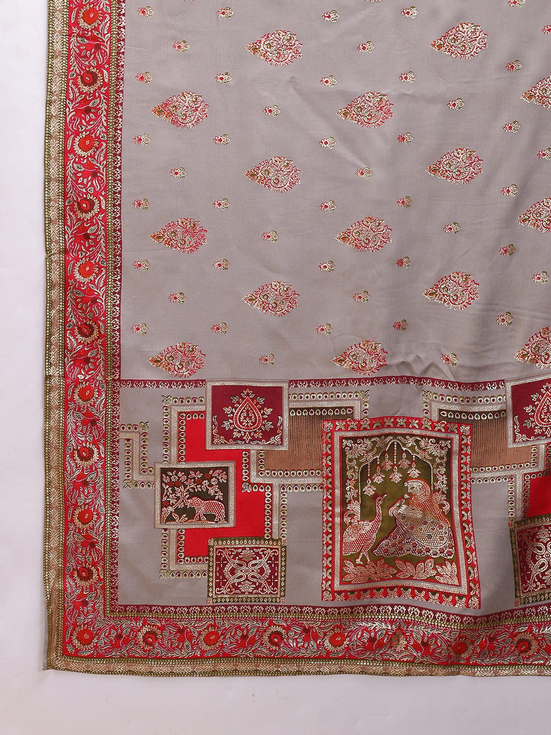 Wine Printed Cotton Kurta Set with Dupatta | Sitaram Designer Ethnic Wear for Women