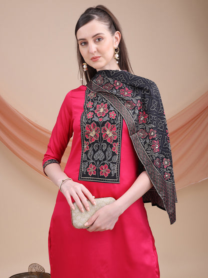 Pink Printed Cotton Kurta Set with Dupatta | Sitaram Designer Ethnic Wear for Women