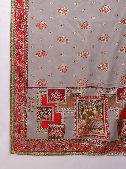 Wine Printed Cotton Kurta Set with Dupatta | Sitaram Designer Ethnic Wear for Women